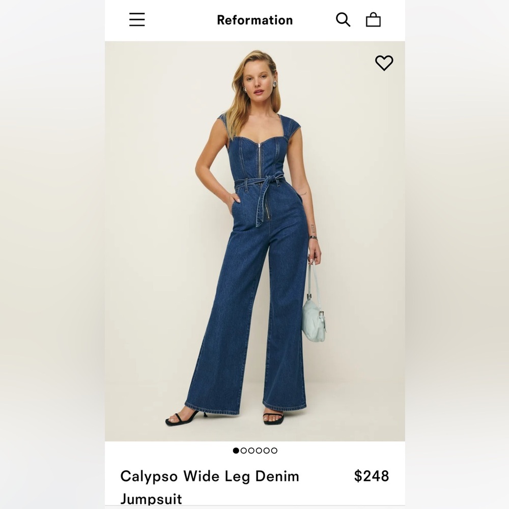Reformation denim jump suit!
